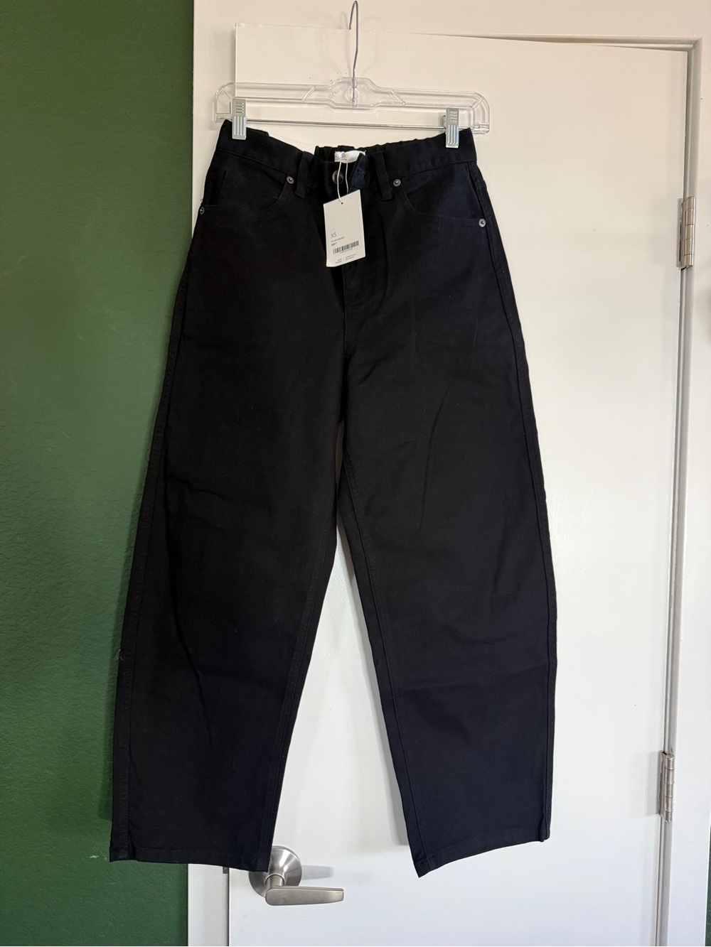 OAK + FORT Black High-Waist barrel Jeans